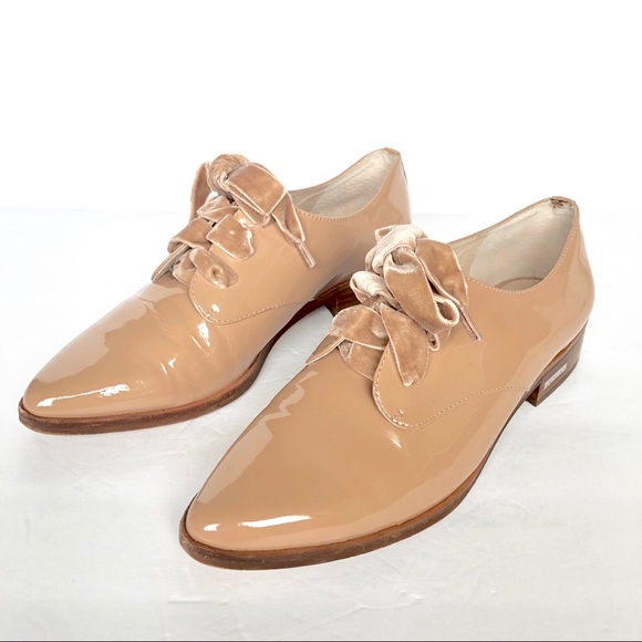 Louise et Cie Shoes - Louise et Cie Adwin Blush Velvet Lace Up Oxford 7